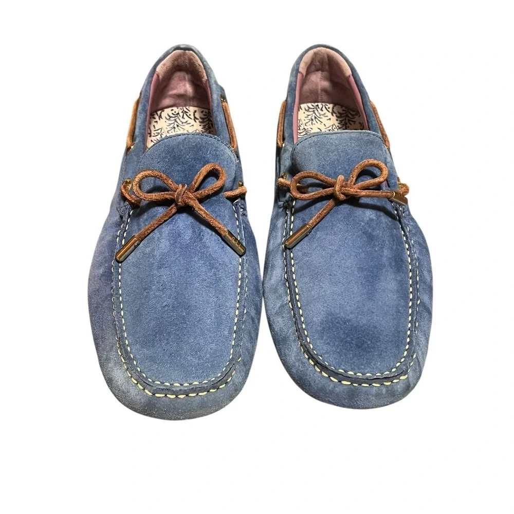 TED BAKER London Mens Blue Driving Moccasin Suede Shoes SUPER CLEAN‎ EU 42 /US 9